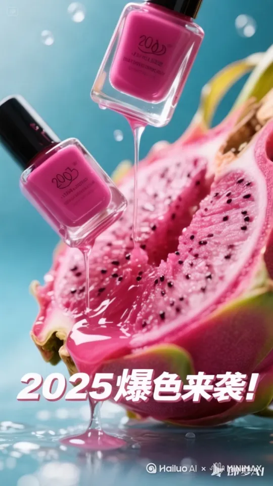 🔥2025春夏美甲王炸来了！36色梦幻猫眼胶，指尖火龙果炸弹！🍇

✨一抹显白到尖叫！神仙火龙果色自带反光板，黄皮亲妈！
✨磁吸猫眼光巨闪！晃动间银河流动，玻璃珠般通透高级~
✨36色神仙打架！春夏ins博主同款，吸睛率100%！
#显白美甲 #猫眼胶 #春夏美甲 #ins风美甲 #火龙果色 by Hailuo AI Video Generator