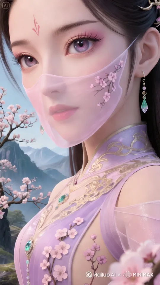 发丝飘动，快速眨眼，[推进] by Hailuo AI Video Generator
