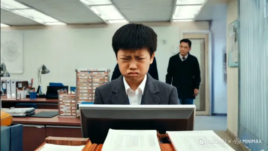 公司财务部最近在算季度账，新来的小会计小李，对着满屏数据，眉头拧成了麻花。同事老张晃悠过来，瞅了眼屏幕：“哟，小李，这账咋算得跟蜘蛛网似的？”小李哭丧着脸：“张哥，这收支老对不上，感觉钱在账本里玩捉迷藏！”老张哈哈一笑，拍拍他肩膀：“要不咱给钱装个GPS？实在不行，咱把账本供起来，每天三炷香，说不定它心情好了，自己就理顺了！”周围同事一听，全笑喷了，小李也跟着乐，紧张气氛一下子就消散了。 by Hailuo AI Video Generator
