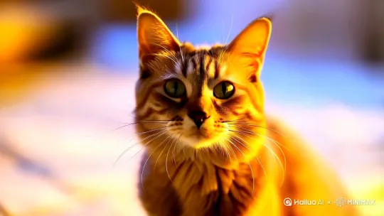猫咪怼脸拍的视频 by Hailuo AI Video Generator
