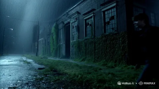 在一个风雨交加的夜晚，杰克独自走在回家的路上。他路过一座破旧的废弃工厂，突然听到里面传来一阵奇怪的低语声。好奇心驱使他走了进去，里面黑得伸手不见五指。他摸索着前行，突然脚下一绊，摔倒在地上。当他抬起头时，发现眼前站着一个穿着破旧衣服、面容模糊的人影。那个人影缓缓地向他靠近，杰克惊恐地想要逃跑，却发现自己的双腿已经不听使唤。就在人影即将靠近他时，突然一道闪电划破夜空，杰克看清了人影的脸，竟然是他多年未见的已故好友。他惊恐地大喊一声，昏了过去。当他醒来时，发现自己躺在医院里，而那座工厂却在一夜之间被烧成了灰烬，仿佛从未存在过一样。​ by Hailuo AI Video Generator