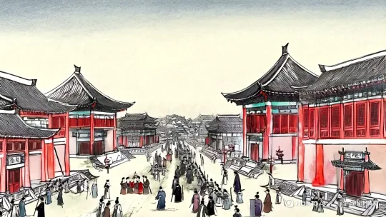### **动画概念设计**
**标题**：《秦妇吟·烽火长歌》  
**风格**：水墨融合数字绘画（参考《雾山五行》《中国奇谭》的古风美学）  
**时长**：10-15分钟（可分段发布）  
**核心主题**：乱世中的人性光辉与女性坚韧  

---

### **分镜大纲**
#### **1. 序章：长安陷落（0-2分钟）**
- **画面**：  
  - 水墨晕染出盛唐长安的繁华街市，突然烽火燃起，乌云压城。  
  - 黄巢军队如潮水般涌入城门，采用红色与黑色对比色渲染暴力。  
  - 主角“秦妇”（可设计为身着绿裙象征希望）在混乱中与家人失散，特写她惊恐回眸。  
- **诗句引用**：  
  > *“忽看门外起红尘，已见街中擂金鼓。”*  

#### **2. 中段：乱世漂流（3-8分钟）**
- **段落一：人间地狱**  
  - 动画表现“秦妇”躲藏三年，通过她的眼睛展现战争惨状：  
    - 饥民相食（阴影剪影处理，避免血腥直白）  
    - 焚烧的寺庙（参考敦煌壁画被毁的意象）  
  - **视觉符号**：反复出现“破损的铜镜”，象征破碎的盛世。  

- **段落二：希望微光**  
  - 秦妇遇到垂死的老兵，老兵递给她一枚残破的唐刀护身。  
  - 两人在废墟中仰望星空，流星划过（隐喻短暂的美好）。  
  - **诗句引用**：  
    > *“夜卧千重剑戟围，朝餐一味人肝脍。”*  

#### **3. 终章：东行与新生（9-15分钟）**  
- **画面**：  
  - 秦妇跟随难民队伍东行，途中老兵为保护她而死（花瓣飘落象征牺牲）。  
  - 最终到达相对安宁的江南，她站在船头，手中铜镜反射出晨曦。  
- **结尾留白**：  
  - 画面定格在秦妇模糊的背影，远处山水如《千里江山图》般展开。  
  - 字幕浮现全诗最后一句：  
    > *“避难徒为阙下人，怀安却羡江南鬼。”*  

---

### **美术与音乐建议**
1. **角色设计**：  
   - 秦妇：面容清瘦但眼神坚毅，服饰从华丽渐变为素麻，保留一枚发簪作为家族信物。  
   - 黄巢军队：用抽象黑影+红色盔甲，避免具体人脸，强化压迫感。  

2. **场景美学**：  
   - 战争场面：参考敦煌壁画《张议潮统军出行图》的动感线条。  
   - 江南段落：青绿山水+雨雾朦胧，与前半段形成色彩对比。  

3. **配乐方向**：  
   - 主题曲：古筝+筚篥（表现凄厉与希望），女声吟唱无歌词版《菩萨蛮》（韦庄另一作品，调性契合）。  
   - 音效：加入破碎金属声、风声、隐约的梵钟声增强史诗感。 by Hailuo AI Video Generator
