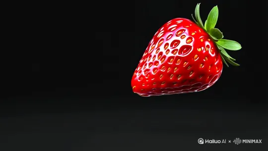充满机械感的一颗草莓 3D渲染 32k by Hailuo AI Video Generator
