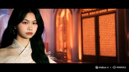 荒木经纬风格人像摄影，kodak Ektachrome64胶卷，颓废治愈氛围，自然静谧气息，斑驳梦幻光影，呼吸感，梦核，流光溢彩，极致光影美学，中西艺术融合，独特胶片颗粒感，非常规构图，诗意，白橙点缀，暗黑系，夜色，动态模糊，虚焦，高对比高饱和色彩叙事，凌乱，情绪拉扯，杰作，西殴世界，精致华美礼裙 by Hailuo AI Video Generator