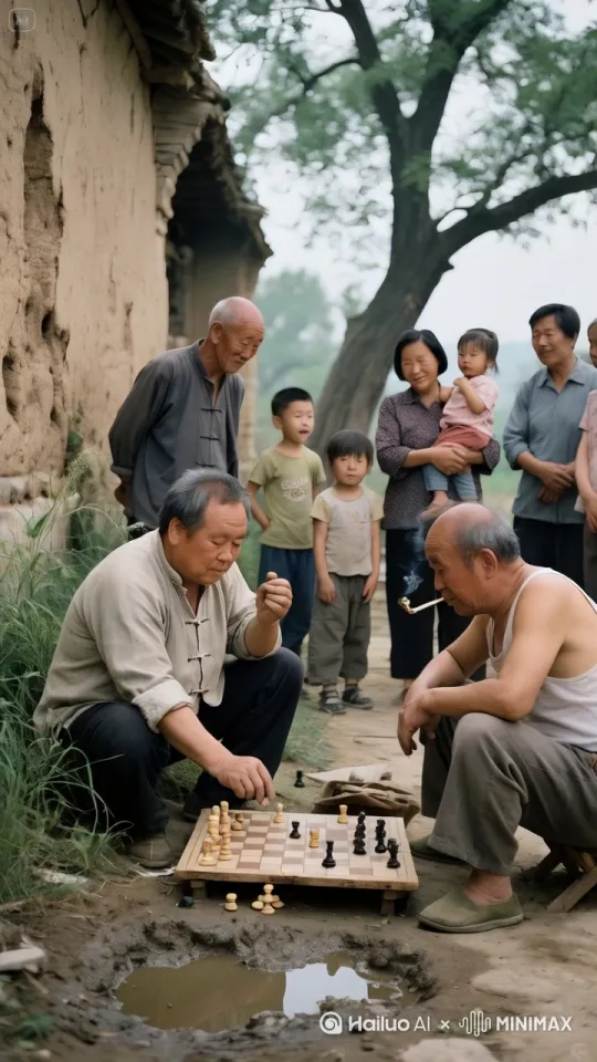 镜头移动,动态跟随,展现两个人史诗般的激烈打斗场面,两个人下棋争吵不休,2秒后直接进入惊心动魄的中国功夫对决。左边的人右脚轻点地面,身体如旋风般旋转,左腿高高抬起,以一记凌厉的侧踢攻向对手的头部,速度极快。右边的人一个前滚翻躲开,起身时双腿连环踢出,腿影重重,令人眼花缭乱。两人的招式变化无穷,身影在环境中快速移动,忽左忽右,地面灰尘四起,展现出中国功夫的博大精深。周围的人欢呼雀跃、拍手叫好。 by Hailuo AI Video Generator
