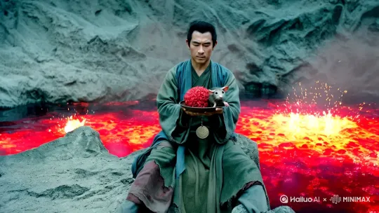 ### 故事梗概

- **倒霉开端**：林小凡意外跌落悬崖，发现神秘洞府获得青铜令牌，却触发霉运体质引来血煞门追杀。

- **秘境奇遇**：在天火秘境中误吞朱果获得控火能力，却被困岩浆池，意外破解上古禁制发现古修士遗物。

- **生死逃亡**：被血煞门少主截杀时，误打误撞激活令牌空间瞬移，带着魔道至宝逃入阴阳洞引发正邪大战。

- **绝境逢生**：跌落万丈深渊发现上古传送阵，在阵法启动前与追杀者斗智斗勇，利用霉运体质反杀强敌。

我们将重点描写主角在天火秘境中的惊险遭遇。这段剧情将集中展现他如何在霉运缠身的情况下，通过机智应变将危机转化为机遇。

---
"这破令牌连个说明书都没有！"
我蹲在岩浆池边的巨石上，左手捏着刚挖出来的朱果，右手攥着从古修士洞府里顺来的青铜令牌。脚下的岩浆咕嘟咕嘟冒着泡，热浪把道袍下摆都烤焦了。

三天前我还只是个在后厨偷吃烧鸡的外门弟子，现在却被血煞门的魔修追得像条丧家犬。都怪那该死的老头，说什么"此物与你有缘"，非要把令牌塞给我。现在可好，整个天火秘境的修士都在追杀我。

突然，怀里的寻宝鼠炸了毛。我浑身汗毛倒竖，就地一滚。一道血刃擦着耳畔飞过，在岩浆池里炸起三丈火浪。

"小贼，交出古修遗宝！"

血煞门少主凌空而立，猩红披风猎猎作响。他脚下的血云翻涌，隐隐能看见几张扭曲的人脸。我认得那招，三天前他就是用这招把紫云宗大师兄炼成了血傀儡。

"少侠饶命！"我扑通跪下，趁机把朱果塞进嘴里，"这破牌子您要就拿去......"

话没说完，丹田突然燃起一团火。朱果的灵力在经脉里横冲直撞，我整个人像被扔进炼丹炉。血煞少主脸色骤变："你竟敢吞了本座的朱果！"

我疼得满地打滚，怀里的令牌突然发出青光。记忆闪回到三天前跌落悬崖时，那个白胡子老头说的口诀——

"天地无极，乾坤借法！"

血云化作巨掌拍下的瞬间，令牌上的铭文活了。眼前景象开始扭曲，耳边传来血煞少主气急败坏的怒吼。当视野重新清晰时，我正趴在一处寒潭边，怀里还抱着半块啃剩的烧饼。

潭水倒映出我通红的脸，额头赫然浮现火焰纹路。更糟的是，令牌上多出三道裂痕，隐约可见其中流转的星辰。

"完犊子，"我摸出《修仙入门手册》狂翻，"空间传送后遗症怎么解......"

头顶传来破空声，三道剑光划破天际。我哀嚎着跳进寒潭，冰火两重天的刺激下，丹田里的朱果灵力突然开始自行运转。潭水沸腾的刹那，我福至心灵地掐了个控火诀。

轰！

整座寒潭炸成漫天水雾，追来的修士被淋了个透心凉。我趁机窜进旁边的密林，边跑边往身上撒隐匿粉。远处传来此起彼伏的怒吼，看来刚才那招"水煮活人"效果拔群。

夜幕降临时，我缩在树洞里清点收获：半块烧饼、三张遁地符、还有那枚越来越烫的令牌。月光透过树缝洒在令牌上，裂纹中的星辰竟组成一幅星图，指向秘境最深处的阴阳洞。

树洞外忽然传来沙沙声，我屏住呼吸。一只通体雪白的灵狐踱步而过，九条尾巴在月光下泛着银辉。它忽然转头看向我的藏身处，金瞳中闪过狡黠的笑意。

"找到你了。"[推出,上升,下摇][右移,左摇,跟随] by Hailuo AI Video Generator