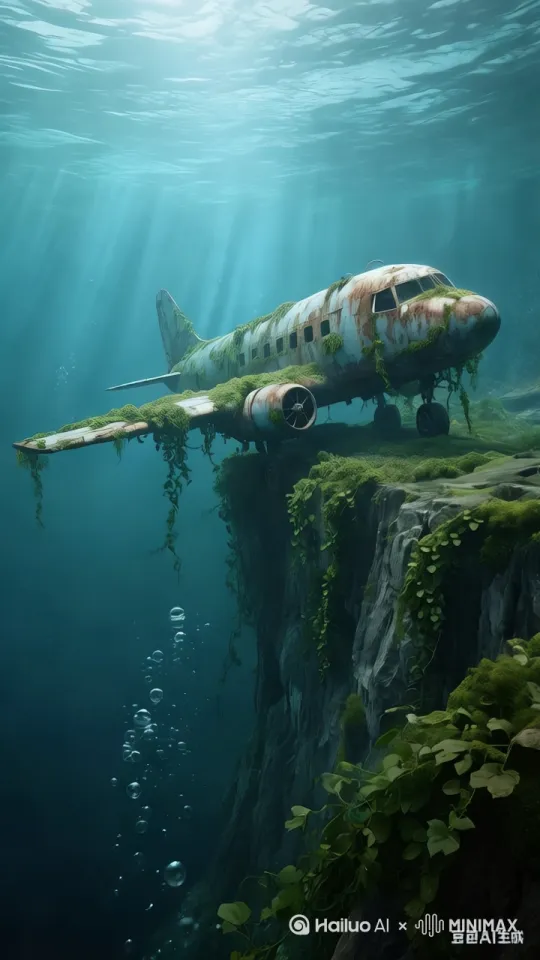 [左移，跟随]尽头推进飞车窗，阳光在变化，水泡在流动 by Hailuo AI Video Generator