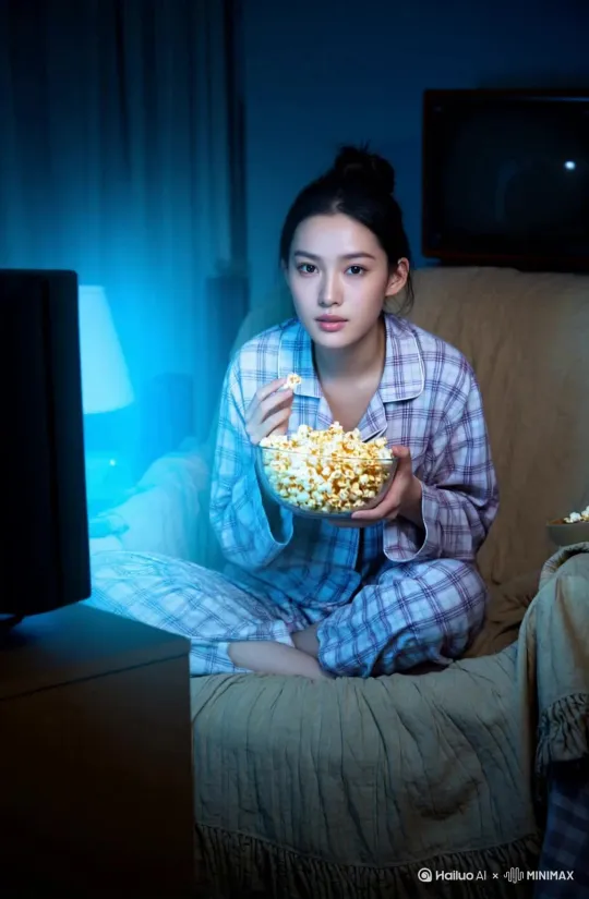 上传正面面对镜头的图片作为面部参考，一键生成主体的专属炫酷混剪MV by Hailuo AI Video Generator