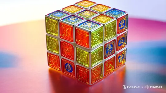 五行魔方：文化与智慧的结晶
在当今多元文化的浪潮中，五行魔方犹如一颗璀璨的明珠，以其独特的魅力闪耀着。它以五行原理为纽带，构建起一个充满智慧与文化内涵的立体世界。五行魔方的六面，由 54 个小块组成，每一个小块都承载着深厚的文化底蕴，仿佛是儒家、道家、佛家文化精髓的微缩载体。

儒家倡导的“仁、义、礼、智、信”在五行魔方的变幻中得以体现。当人们转动魔方，每一次的拼凑与组合，都像是在践行着儒家所倡导的和谐与秩序。它教导我们以仁爱之心对待他人，以诚信之行立足于世，以智慧之光洞察万物，以礼节之仪规范言行，以义气之举坚守正义。这种文化的力量，如同春风化雨，潜移默化地影响着人们的思想，让人们在玩乐中领悟到儒家文化的深刻内涵。

道家的“道法自然”“无为而治”也在五行魔方中找到了生动的注脚。魔方的变幻无穷，正如自然界的千变万化，不受人为的过多干预，却自有其规律可循。人们在玩魔方时，若能顺应其自然规律，不强求、不急躁，往往能更快地找到解决问题的方法。这种道家思想的熏陶，让人们在面对生活中的各种难题时，能够保持一颗平和、从容的心，学会顺应自然，顺应事物的发展规律，从而达到内心的宁静与自在。

佛家的“因果循环”“慈悲为怀”也在五行魔方的方寸之间得以展现。每一个小块的位置变化，都可能影响到整个魔方的最终结果，这正如佛家所言，善因得善果，恶因得恶果。人们在玩魔方的过程中，若能心怀慈悲，以平和的心态去对待每一个小块，耐心地去寻找它们的归位之路，那么最终呈现在眼前的将是一个完美和谐的整体。这种佛家文化的浸润，让人们在日常生活中懂得因果相报的道理，学会以慈悲之心待人接物，以善行积累福报，以善念驱散阴霾。

五行魔方的结构结实，它不仅是一种玩具，更是一种文化的传承与教育的载体。教育影响思想，思想影响观念，观念影响行为，行为影响心智，心智影响人格，人格决定命脉。五行魔方以其独特的魅力，将儒家、道家、佛家的文化精髓融入其中，让人们在玩乐中受到文化的熏陶，思想的启迪，观念的转变，行为的规范，心智的成长，人格的塑造，从而影响着人们的生活轨迹和命运走向。它如同一位智慧的导师，引领着人们在文化的海洋中遨游，在智慧的天空中翱翔，让我们在追求快乐的同时，也收获了成长与进步。 by Hailuo AI Video Generator