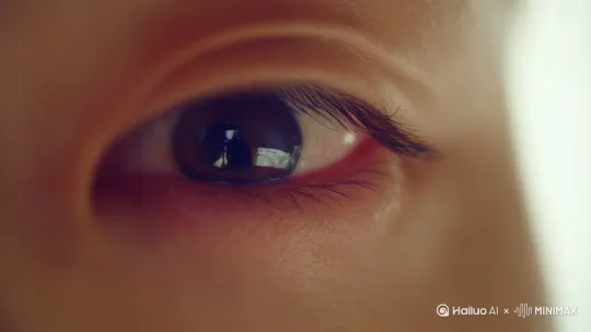 关键帧1：眼睛特写
提示词：年轻韩国男模特的右眼睛特写，紧闭的双眼刚刚睁开，眼神还带着惺忪与迷茫，卧室的柔和灯光洒在脸上，时尚摄影风格，特写镜头，静谧氛围，细腻画质
说明：此提示词重点突出模特眼睛刚睁开时的状态，配合卧室柔和灯光增添氛围，适合作为视频开场的关键帧。

[拉远][左移,右摇,跟随]关键帧2：惊慌坐起
提示词：年轻韩国男模特从床上惊慌坐起，双手撑着床面，身体前倾，脸上带着惊恐的表情，凌乱的头发，白色的床单被角飞扬，现代写实风格，中景镜头，紧张氛围，真实质感
说明：该提示词详细描述了模特惊慌坐起的动作和表情，以及床上物品的状态，体现出从梦中惊醒的紧张感。

[推出,上升,下摇]关键帧3：微笑感受危险迷人
提示词：年轻韩国男模特坐在床上，嘴角上扬露出微笑，眼神中透露出对危险的着迷，身后的窗户透进清晨的阳光，光影交织在身上，艺术摄影风格，近景镜头，迷人氛围，暖色调
说明：此提示词展现了模特情绪的转变，从惊慌到微笑感受危险的迷人，配合清晨阳光营造出独特氛围。 by Hailuo AI Video Generator