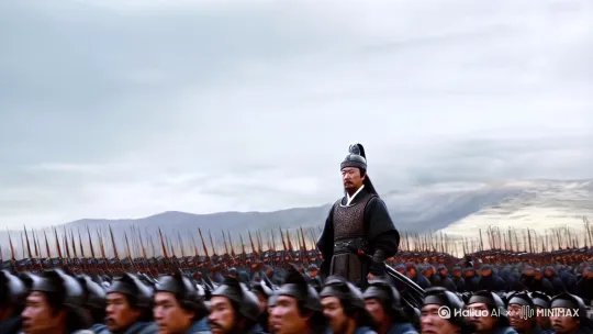 明成祖朱棣带几十万精兵亲征漠北[右移,左摇,跟随] by Hailuo AI Video Generator