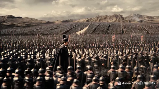 明成祖朱棣带几十万精兵亲征漠北[右移,左摇,跟随] by Hailuo AI Video Generator