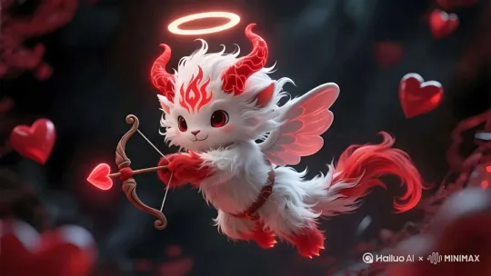 小龙虫 射箭 射出红色 紫色 粉色的小爱心 暖段的爱意 [左移] by Hailuo AI Video Generator