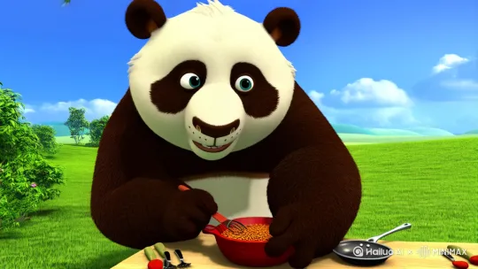 大熊猫做饭 by Hailuo AI Video Generator