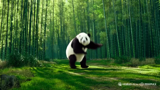 熊猫跳舞 by Hailuo AI Video Generator