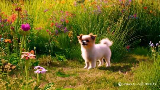 请用茶杯犬生成一段抓蝴蝶的视频 by Hailuo AI Video Generator
