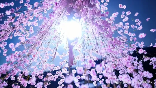 飞花逐月，孤影伊人 by Hailuo AI Video Generator
