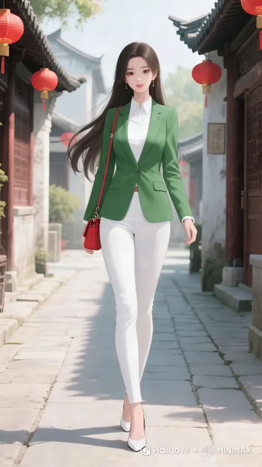 跳着舞，脚步欢快地向镜头走来，镜头快速后退。 by Hailuo AI Video Generator