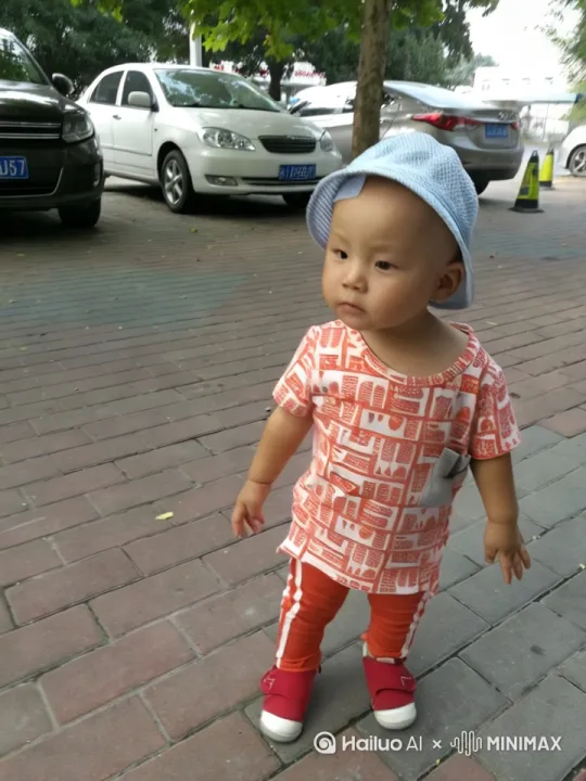 背景换成非洲草原，图中小孩踉踉跄跄走到一头巨型狮子面前，摸它的鼻子，狮子很温顺。3d炫彩 32k by Hailuo AI Video Generator