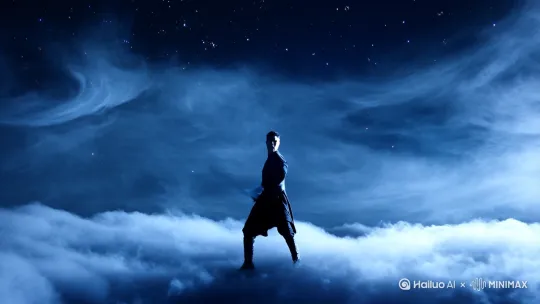 在浩瀚的星空中，一位剑仙一剑劈了一个黑洞 by Hailuo AI Video Generator
