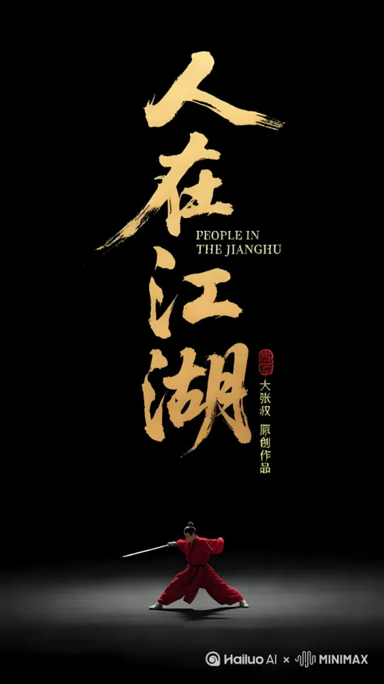 一个江湖侠客在练习剑术。 by Hailuo AI Video Generator