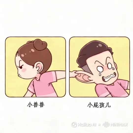 还不回家    生气     揪耳朵   疼   求饶 by Hailuo AI Video Generator