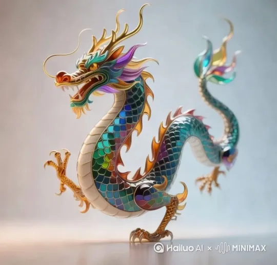 绚丽多彩的浩瀚宇宙青龙守界 by Hailuo AI Video Generator