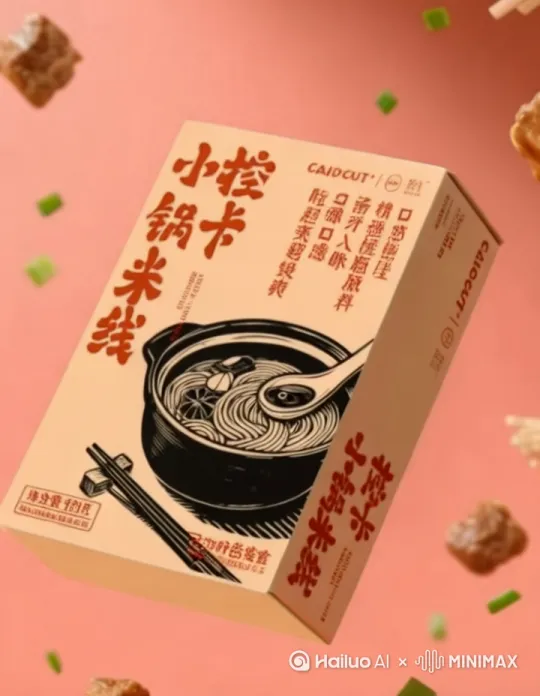 制作一个视频，过年送礼就送白芸豆小锅米线参考王老吉 by Hailuo AI Video Generator