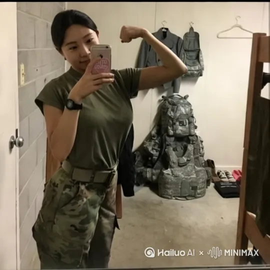 但图让图片动起来，把拿手机的一个手放下来。 by Hailuo AI Video Generator