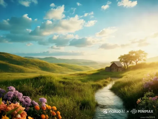 。鲜花在多点，颜色再深点 by Hailuo AI Video Generator