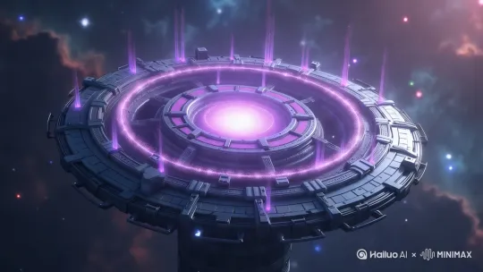 镜头推进至圆环中心，向圆环内部推进 by Hailuo AI Video Generator
