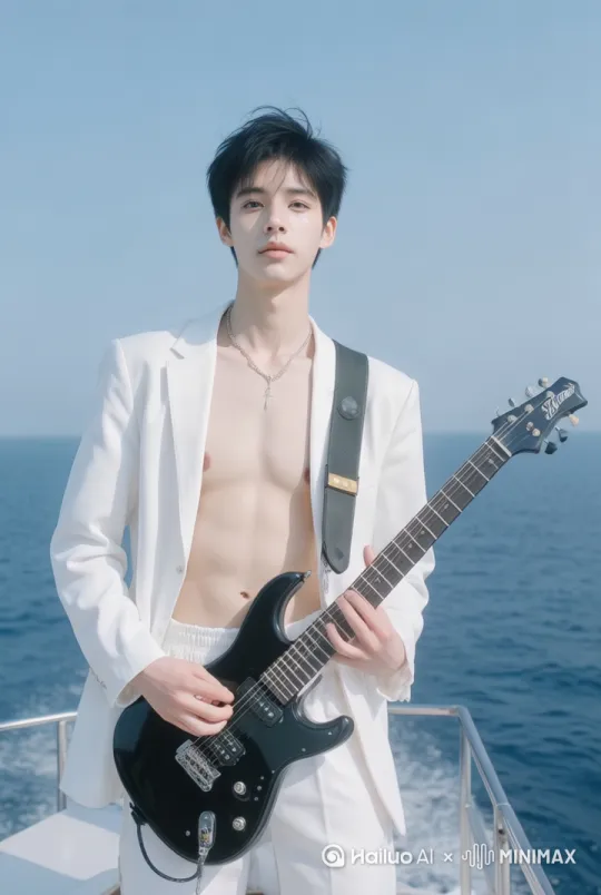 一个男生弹吉他 by Hailuo AI Video Generator