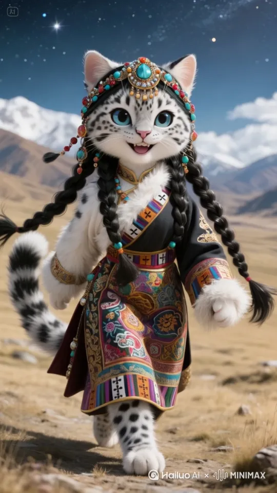 让图面中的生物在萨克斯演奏时动作丰富，与观众有互动，可爱。该视频是用来与一首歌相配，故而要视频首尾动作一致 by Hailuo AI Video Generator