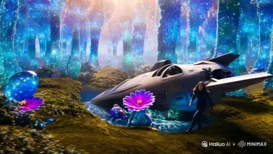 《星河彼岸的约定》✨
 
宇宙尽头的遗忘星域，藏着能窥见时空的「时光花」——
星际考古学家艾丽娅追着千年线索，驾飞船撞进闪烁星群时，却在光芒散尽后坠入陌生森林。
消失千年的星际守护者莱昂握着剑柄逆光而立：「你不该来。」
 
💫他指尖划过她掌心的星纹：「时光花能让你看见所有遗憾的答案，
却也会让宇宙裂缝里的暗物质吞噬现实——
告诉我，你要真相，还是要活着？」
 
她望着他眸中翻涌的银河碎片，想起爷爷临终前塞给她的旧照片：
照片上，幼年的自己正被戴银护腕的男人托举着触摸星云。
而此刻，莱昂护腕上的纹路正与她掌心的星芒共振。
 
「我见过你。」她抓住他冰凉的手腕，「在我所有关于『家』的碎片记忆里。」
 
莱昂突然将她拽进树洞，头顶掠过暗紫色的噬星兽：「跟紧我——
当年我没能守住你父母的飞船，这次……」
他喉结滚动，声音低得像坠进黑洞的星尘：「我不会再弄丢你。」
 
🌌当他们踏过开满荧光苔藓的石阶，悬浮在雾中的时光花突然绽放七重光瓣。
花瓣映出交错的画面：
艾丽娅在考古舱破译的古老星图，正是莱昂千年前刻在守护碑上的求救信号；
她总做的那个「飞船爆炸却被银色光芒护住」的梦，真相是莱昂用自己的星核为她撑开了保护罩……
 
「原来所有追寻，都是你留在时空里的引路星。」她指尖触到时光花的花蕊，
却在看见下一幕时浑身冰凉——
画面里，莱昂正将她推进逃生舱，而他背后的守护印记正在崩溃消散。
 
「这就是你说的『毁灭』？」她转身抓住他的手，「我不要预见未来，我要改写结局。」
 
莱昂忽然笑了，指腹擦过她眼角的泪：「傻姑娘，时光花从不能改写命运，
但它能让你看见——」
他低头吻住她颤抖的唇，周围的星雾凝聚成千年未散的执念：
「我在星河彼岸等了三千个晨昏，只为在你触碰到花的瞬间，
让你知道——
你寻找的『真相』，从来都是我跨越时空的，未说出口的约定。」
 
✨下一章预告：时光花突然暴走，莱昂的守护印记开始剥落，
艾丽娅在碎片记忆里发现，自己竟是用莱昂星核碎片孕育的「星之子」……
（点击关注，追更星际宿命之恋💫）
[左移,上升] by Hailuo AI Video Generator