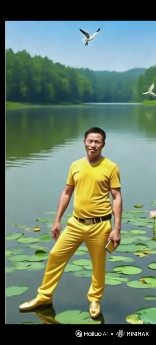 帮我生帮我申请把这个图片在水上走 by Hailuo AI Video Generator