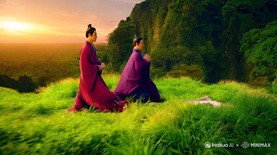 “一旦他们回来，立刻清点好神石，拿出一小部分，供奉地神，剩下的全部给神仙大人留着！” by Hailuo AI Video Generator