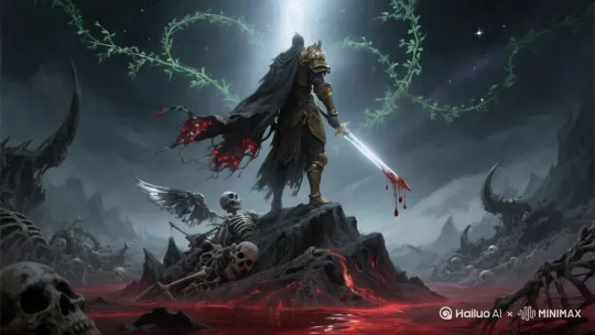 柳枝缠上手臂，极速拉远镜头 by Hailuo AI Video Generator