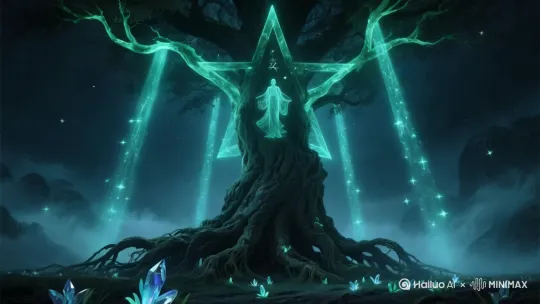 树枝向天空蔓延，镜头跟随柳枝前进 by Hailuo AI Video Generator