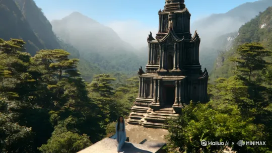 深山藏古寺，妙人纵古今 by Hailuo AI Video Generator