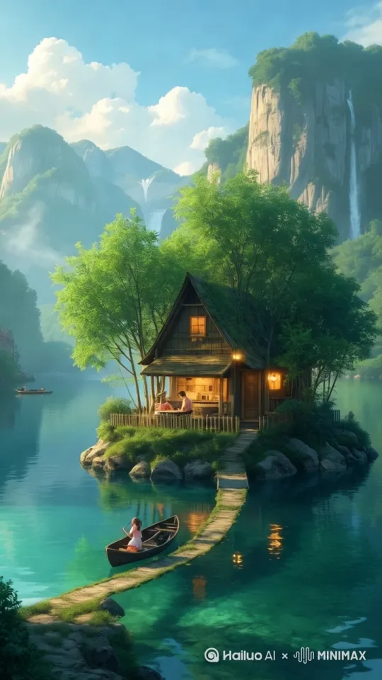 [右移,左摇,跟随]天空下着小雨 by Hailuo AI Video Generator