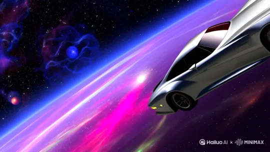 在宇宙中开赛车 by Hailuo AI Video Generator