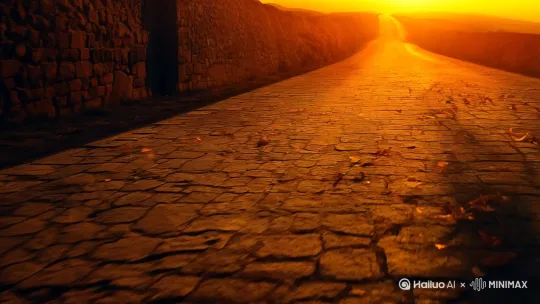 爱而不得    残阳古道   枯叶飘零   动漫 by Hailuo AI Video Generator