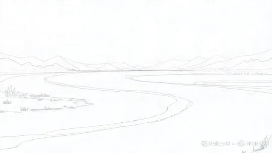 水流起来，向前推动镜头 by Hailuo AI Video Generator