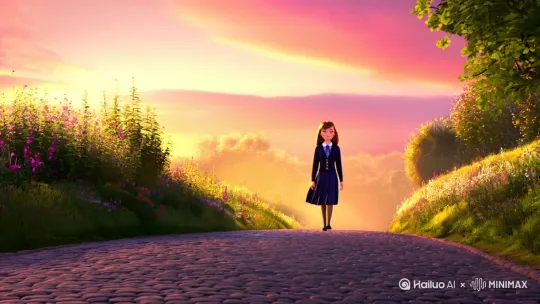 How does Anna usually go to school? by Hailuo AI Video Generator