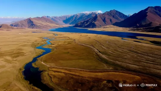 无人机航拍青海美景 by Hailuo AI Video Generator