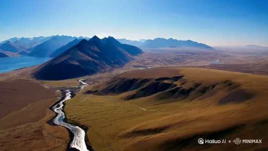 无人机航拍青海美景 by Hailuo AI Video Generator