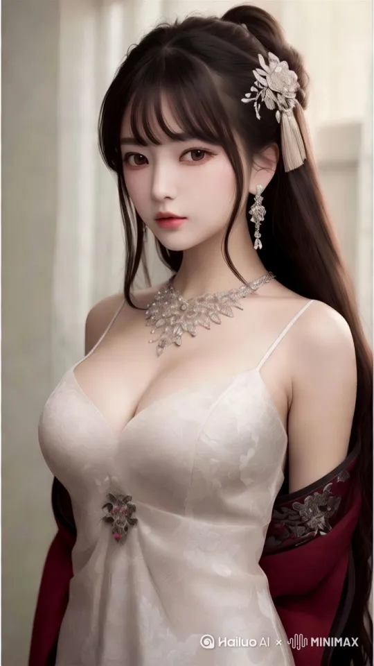 大师运镜捕捉美女热舞。她双手叉腰，先右表情可爱。垂直摇后左扭动，再在头顶比心，镜下，动作真实流畅，统一柔和的光线渲染出迷人氛围。 by Hailuo AI Video Generator