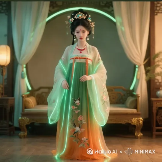 女子偏偏起舞[左摇,变焦推进]，镜头推进拍摄女子面部 by Hailuo AI Video Generator
