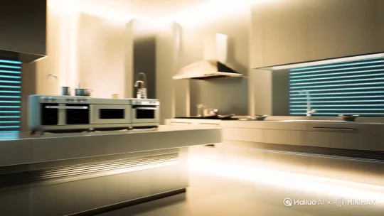 生成一段慧喜厨电的科幻动态视频[左摇,变焦推进] by Hailuo AI Video Generator