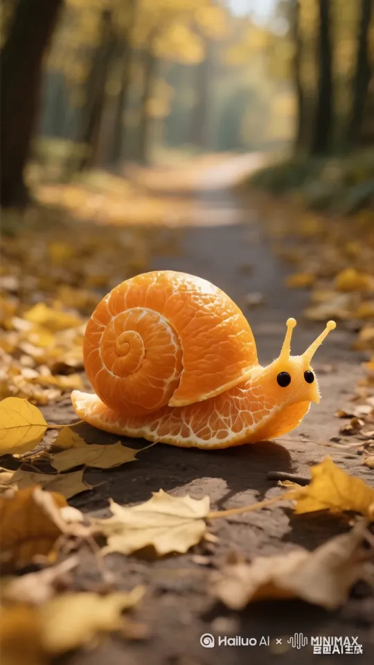 [右摇][右移][跟随]蜗牛爬行 by Hailuo AI Video Generator